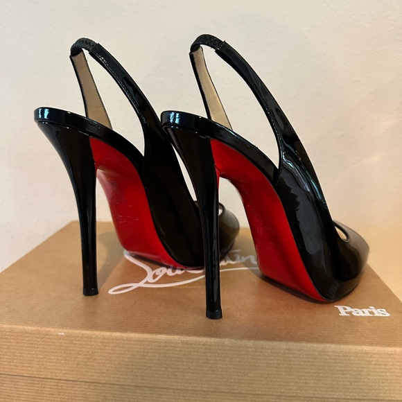 Christian louboutin Gamma Talon 120 patent sling back heels - Picture 7 of 7